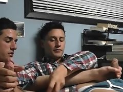 Horny Dudes Jerking Off Their Dicks While At The Soiree - Hd