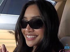 Deviant Point Of View Vid Of Skinny Jade Kimiko Demonstrating Twat In The Car