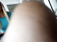 Long Legged Blonde Haired Fuck-fest Doll Avalon Heart Performs Hot Cocksucking To Black Dude In Front Point Of View Webcam