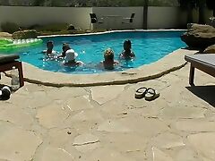 Holiday Pool Orgy Oral Pleasure Joy & Underwater Camera